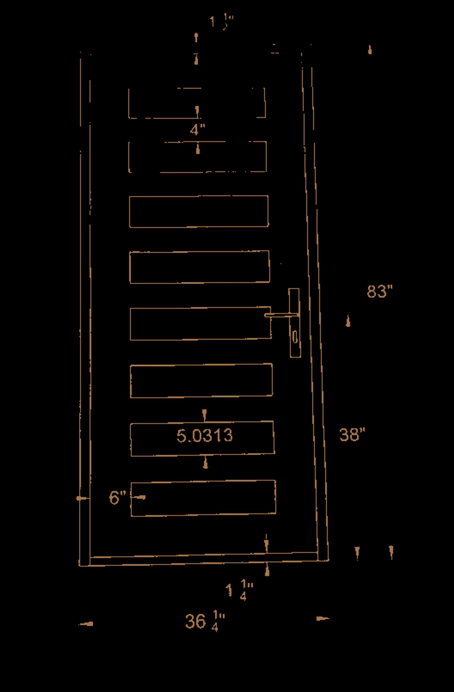 D’Hierro bronze linework of the primary-suite patio door with eight horizontal satin-glass lites