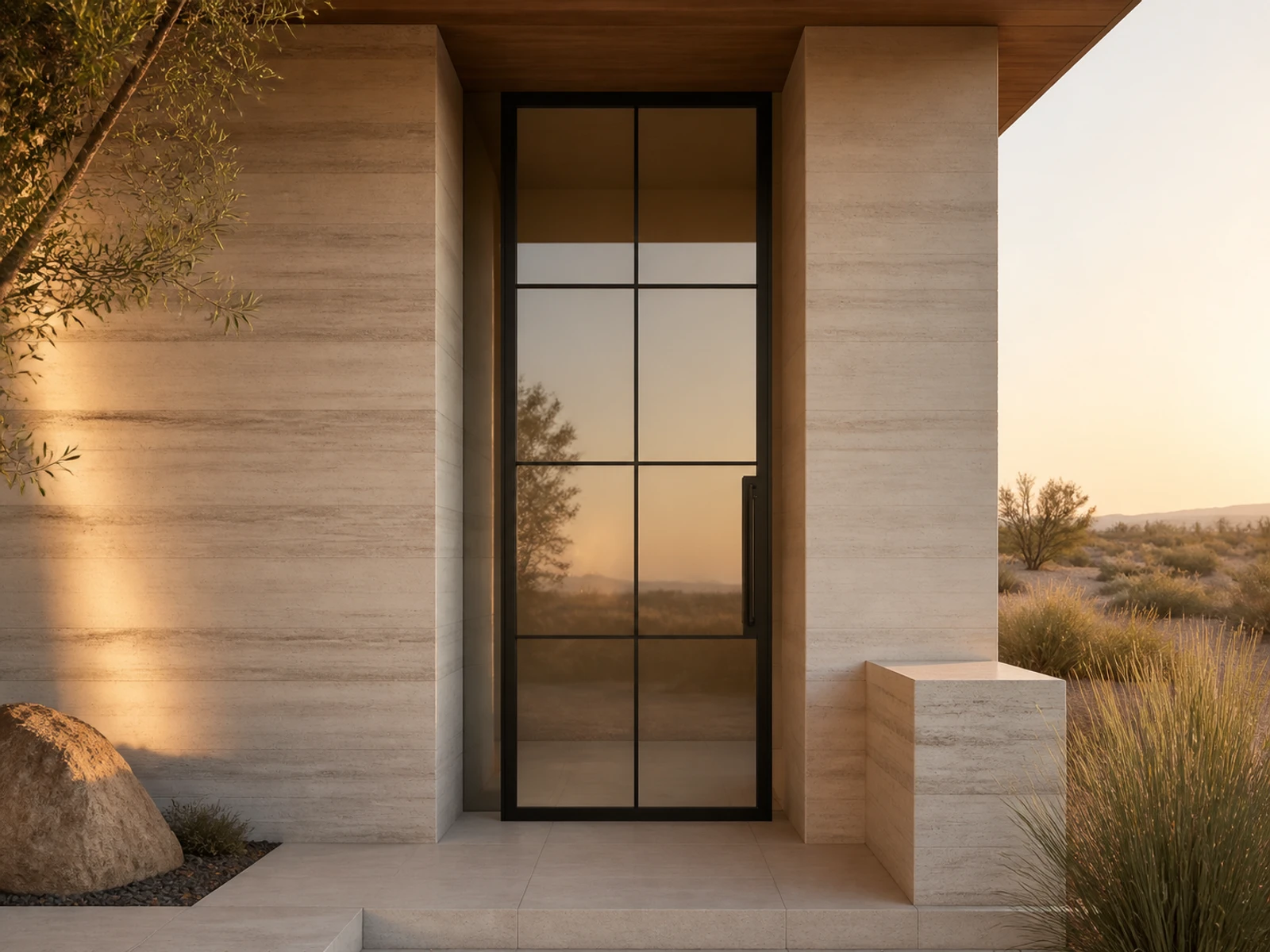 Architectural room scene for the exact eight-lite tall pivot configurator state