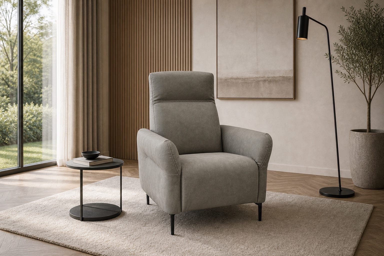 Aida Pushback Recliner in a styled room