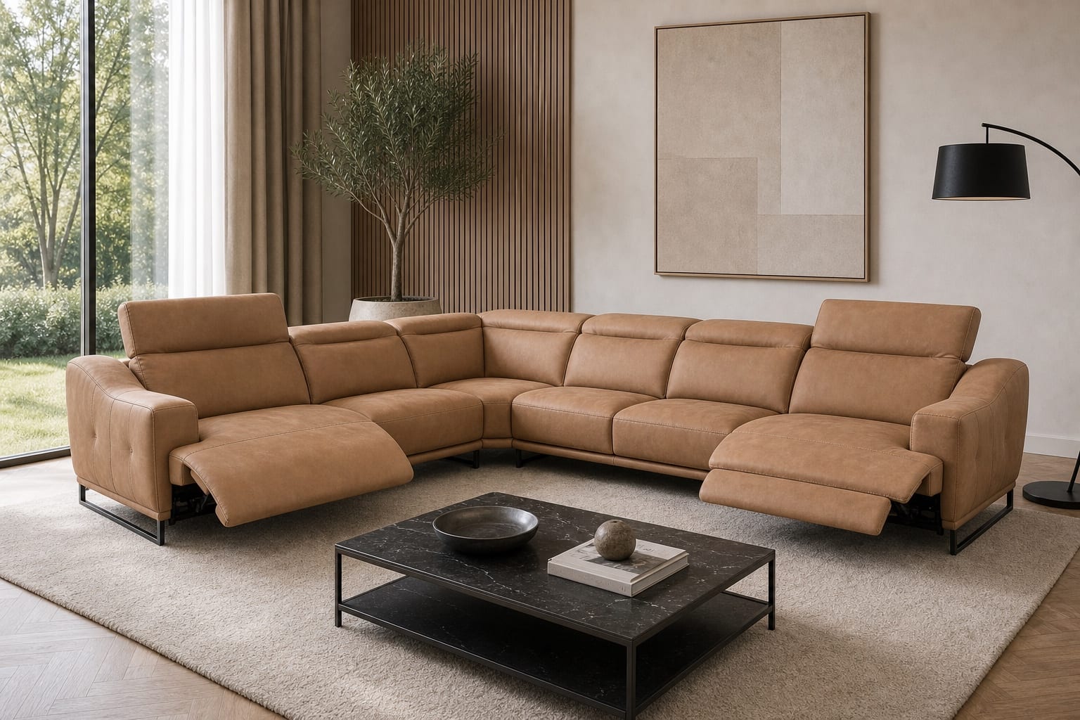 Athos Sectional in a styled room
