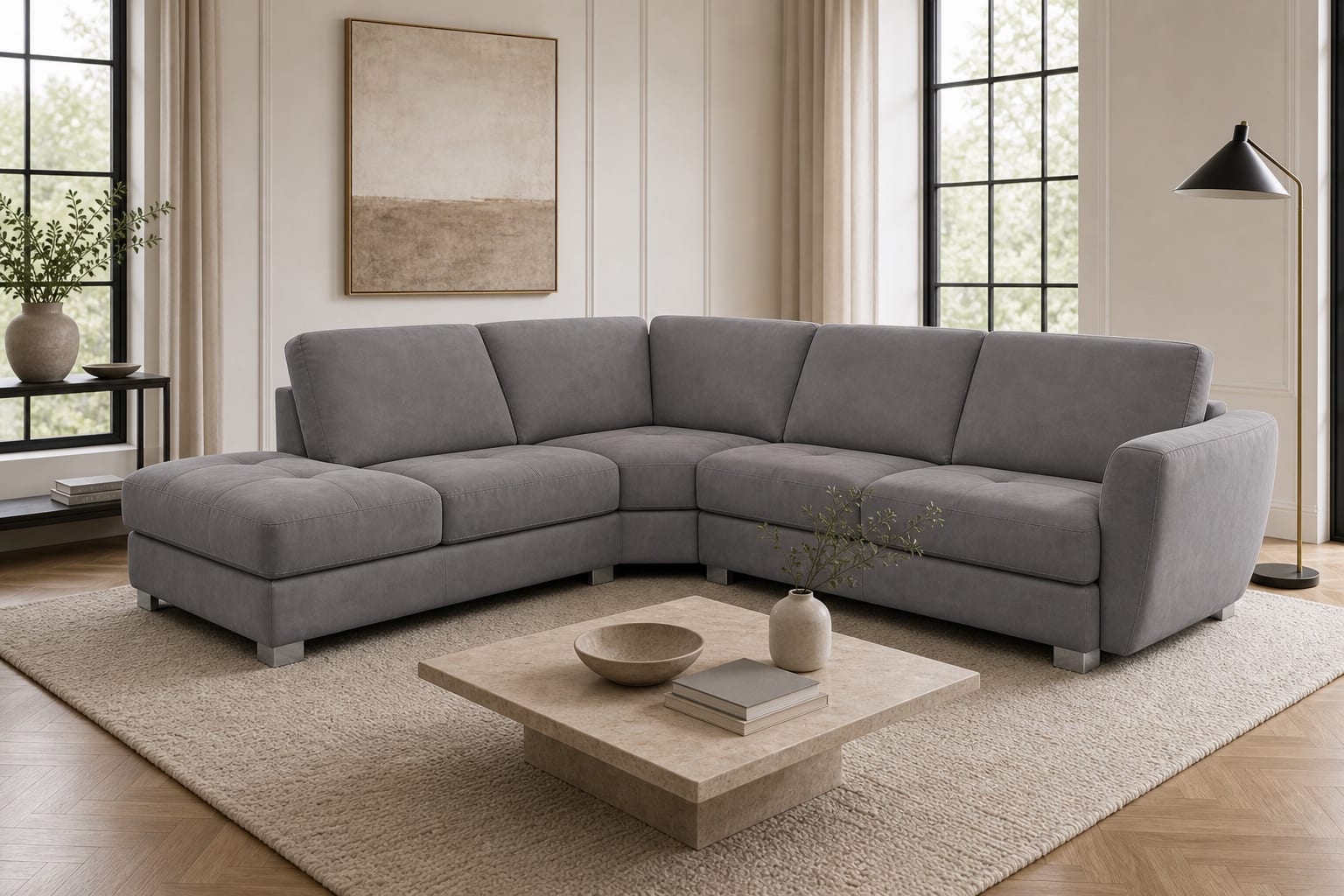 Aurelia Sectional in a styled room