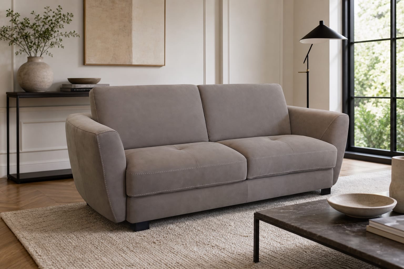 Aurelia Sleeper Sofa in a styled room
