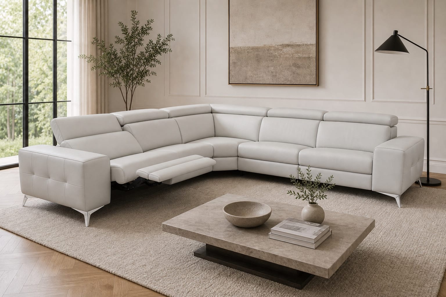 Bacco Sectional in a styled room