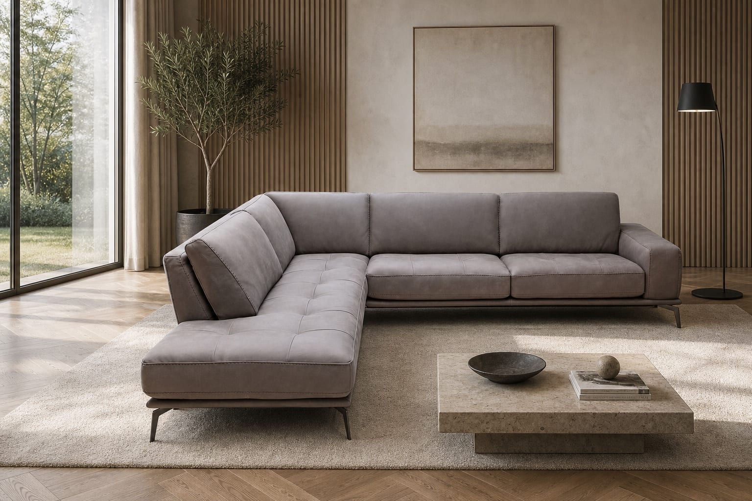 Brera Sectional in a styled room