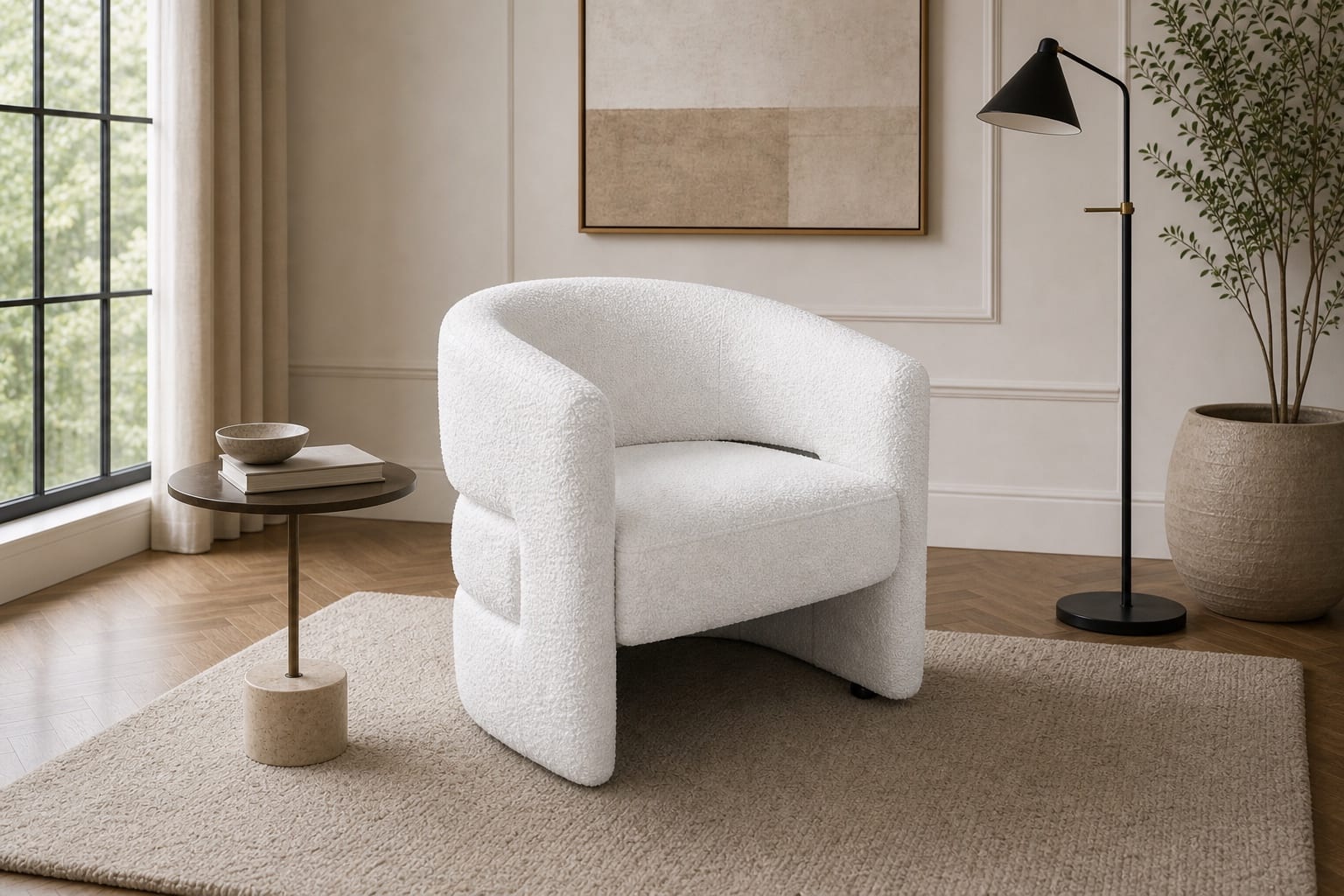Bunny Armchair in a styled room