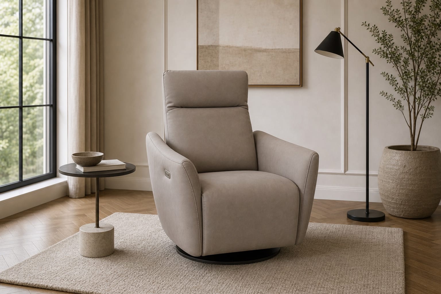 Carmen Recliner in a styled room