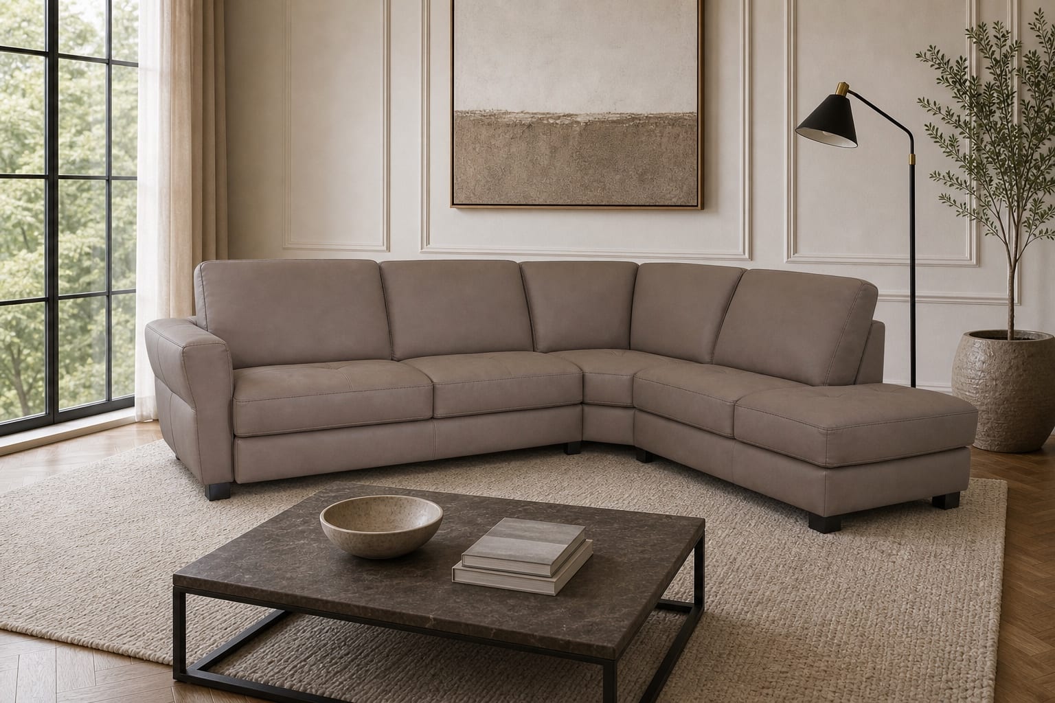 Cornelia Sectional in a styled room