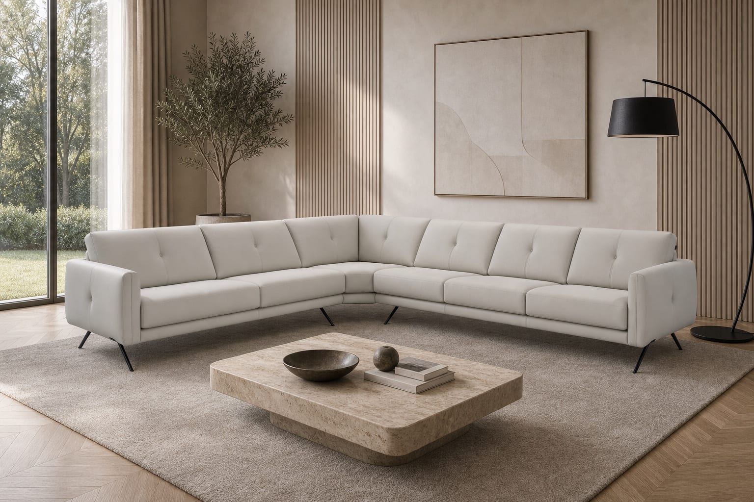 Dante Sectional in a styled room