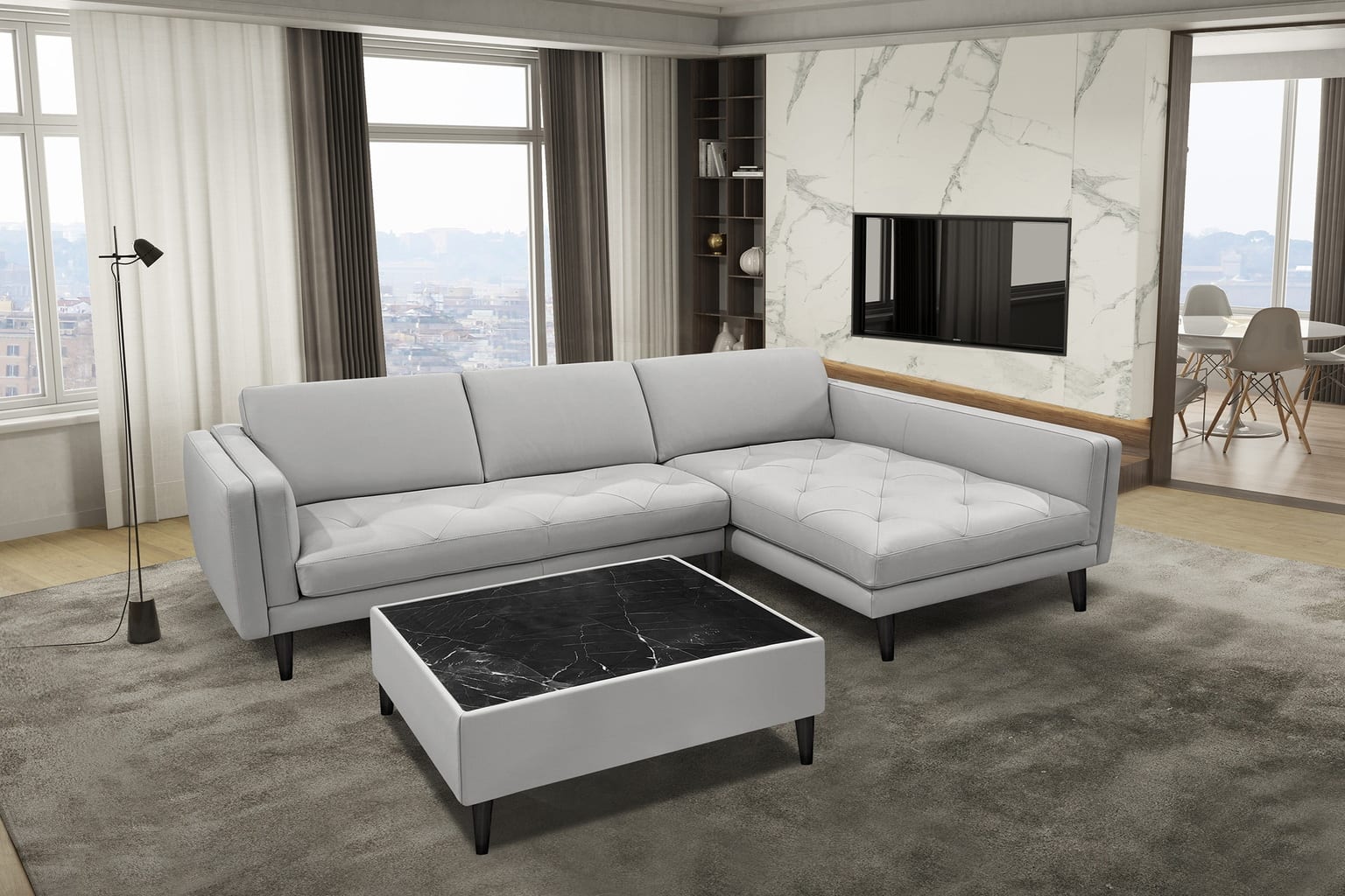 Elite Sectional in a styled room
