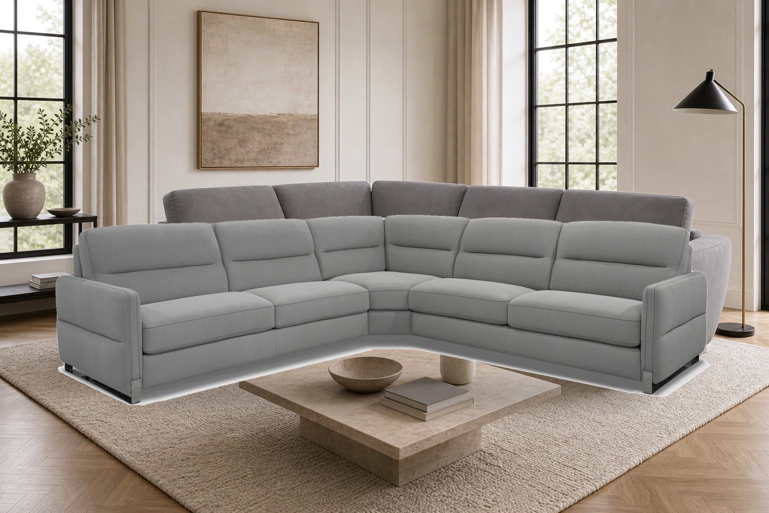 Flavia Sectional in a styled room