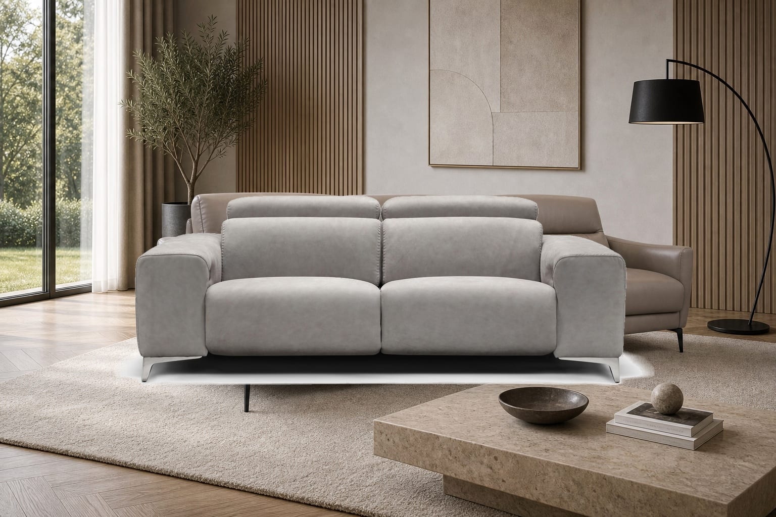 Iride Reclining Sofa in a styled room