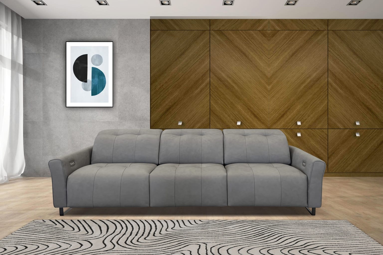 Julia Reclining Sofa in a styled room