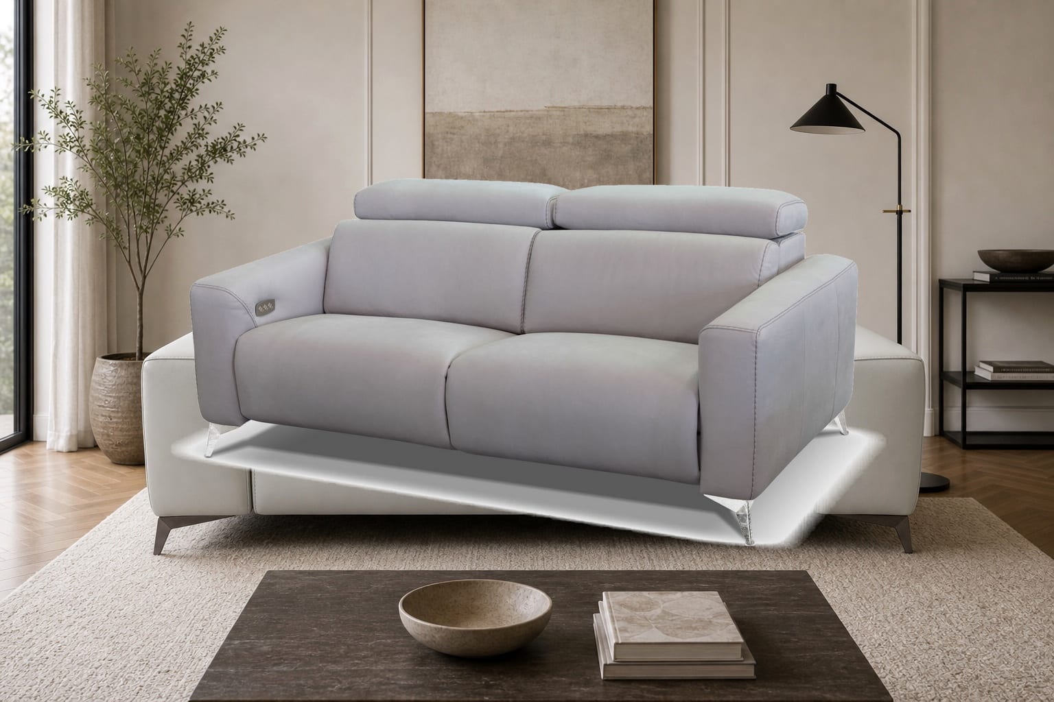 Kaos Reclining Sofa in a styled room