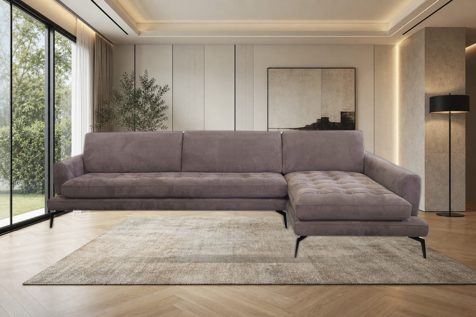 Living Chaise in a styled room