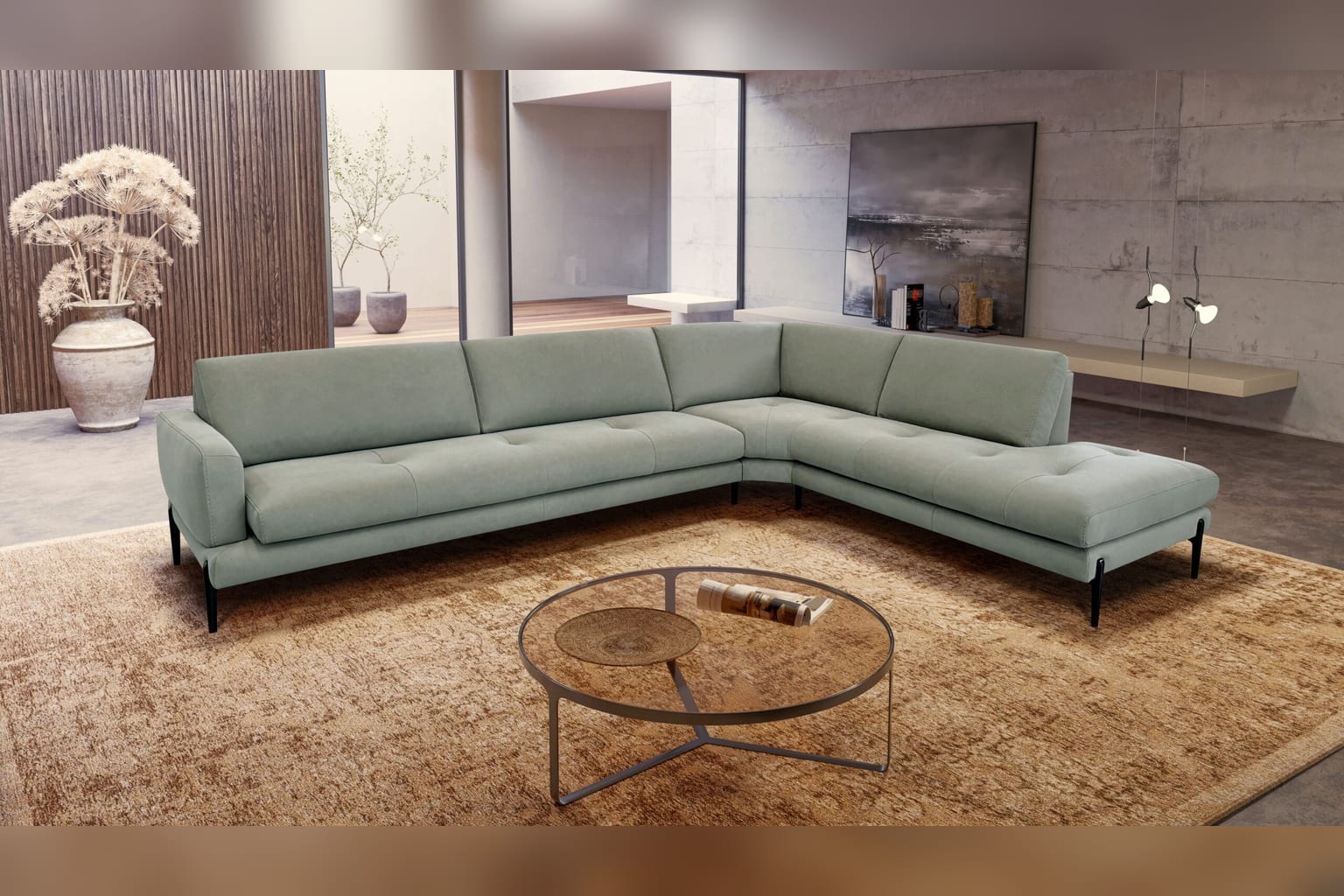 Melody Sectional in a styled room