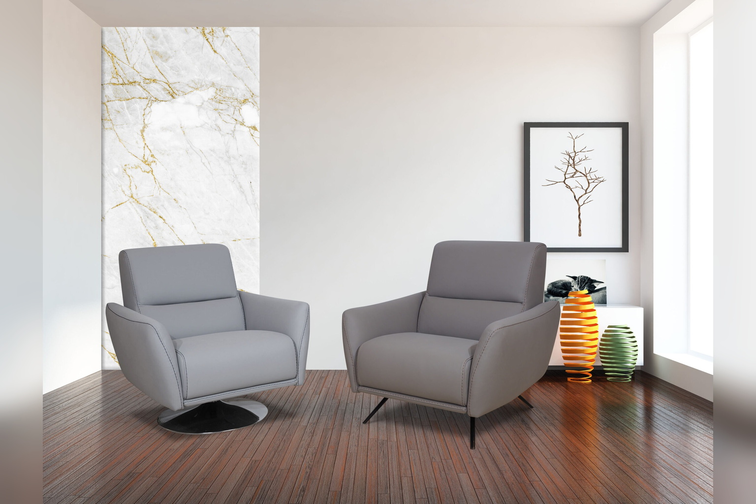 Mercury Armchair in a styled room