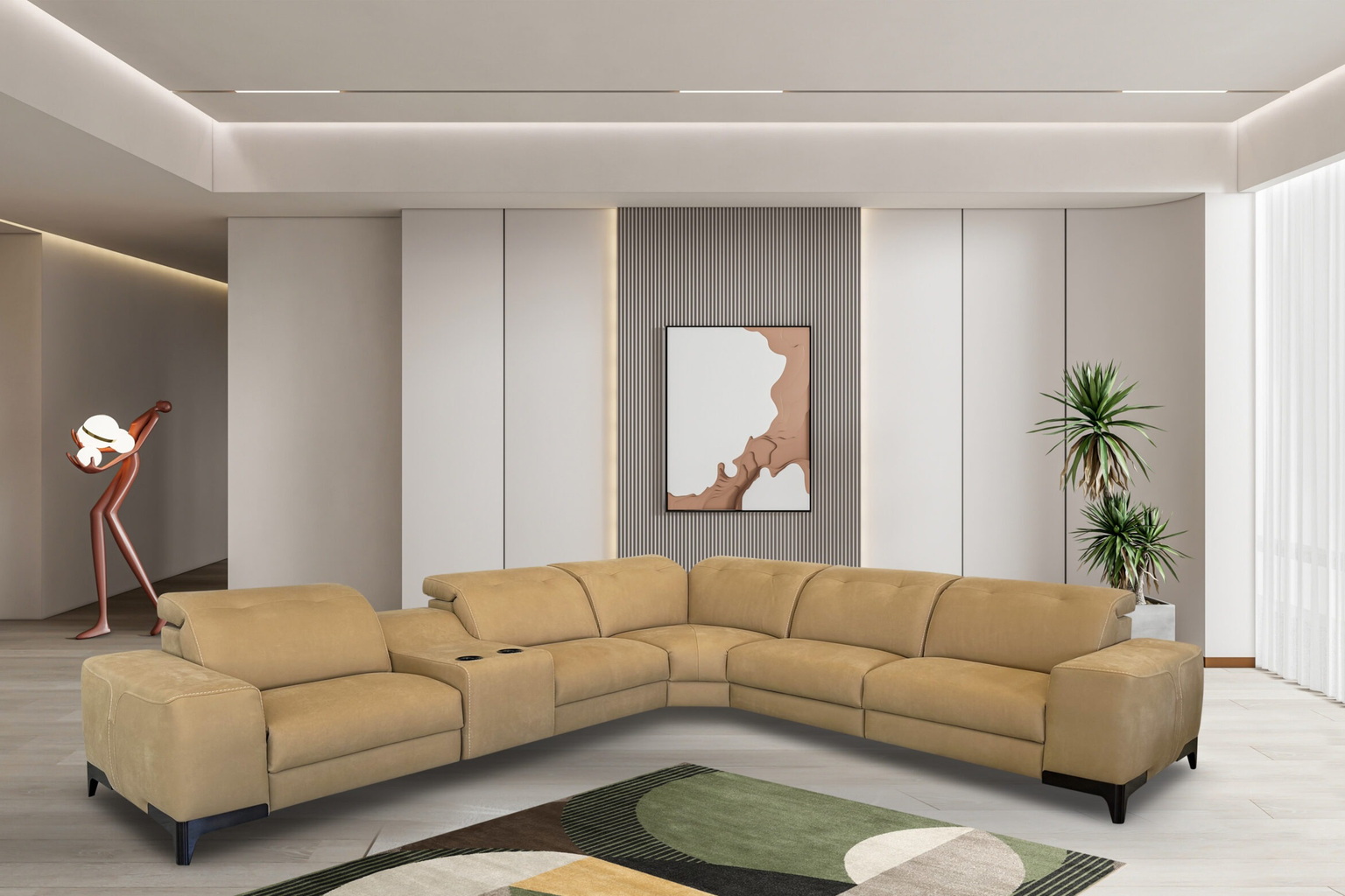 Miriam Sectional in a styled room