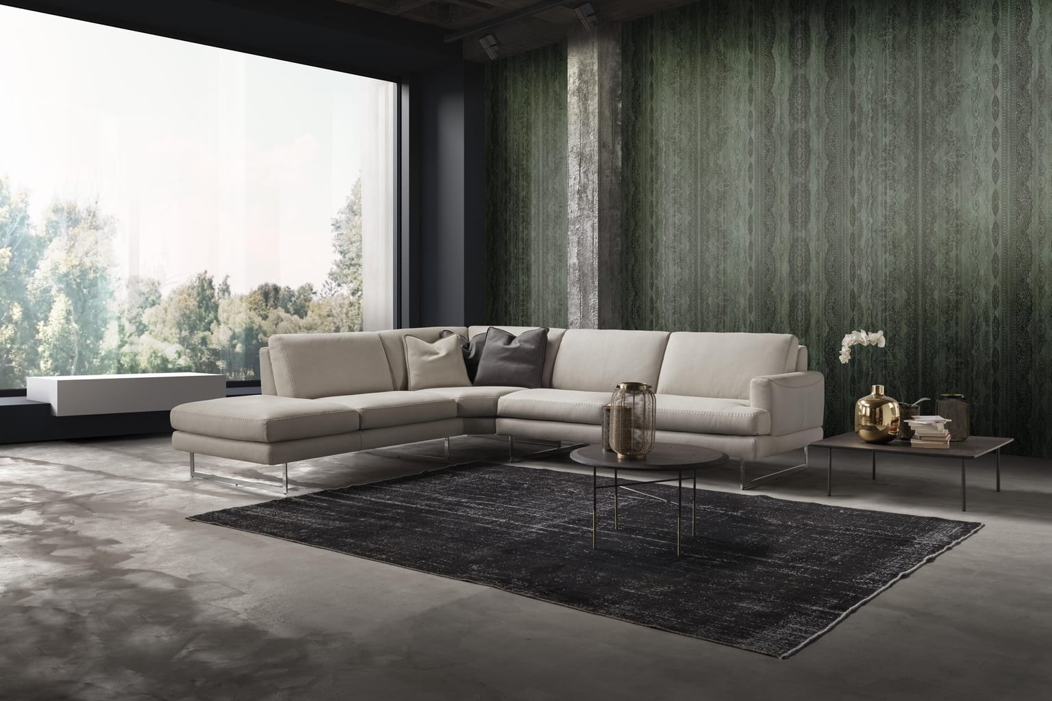 Narciso Sectional in a styled room