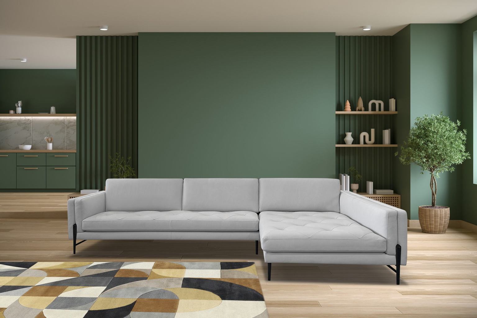 Prestige Chaise in a styled room