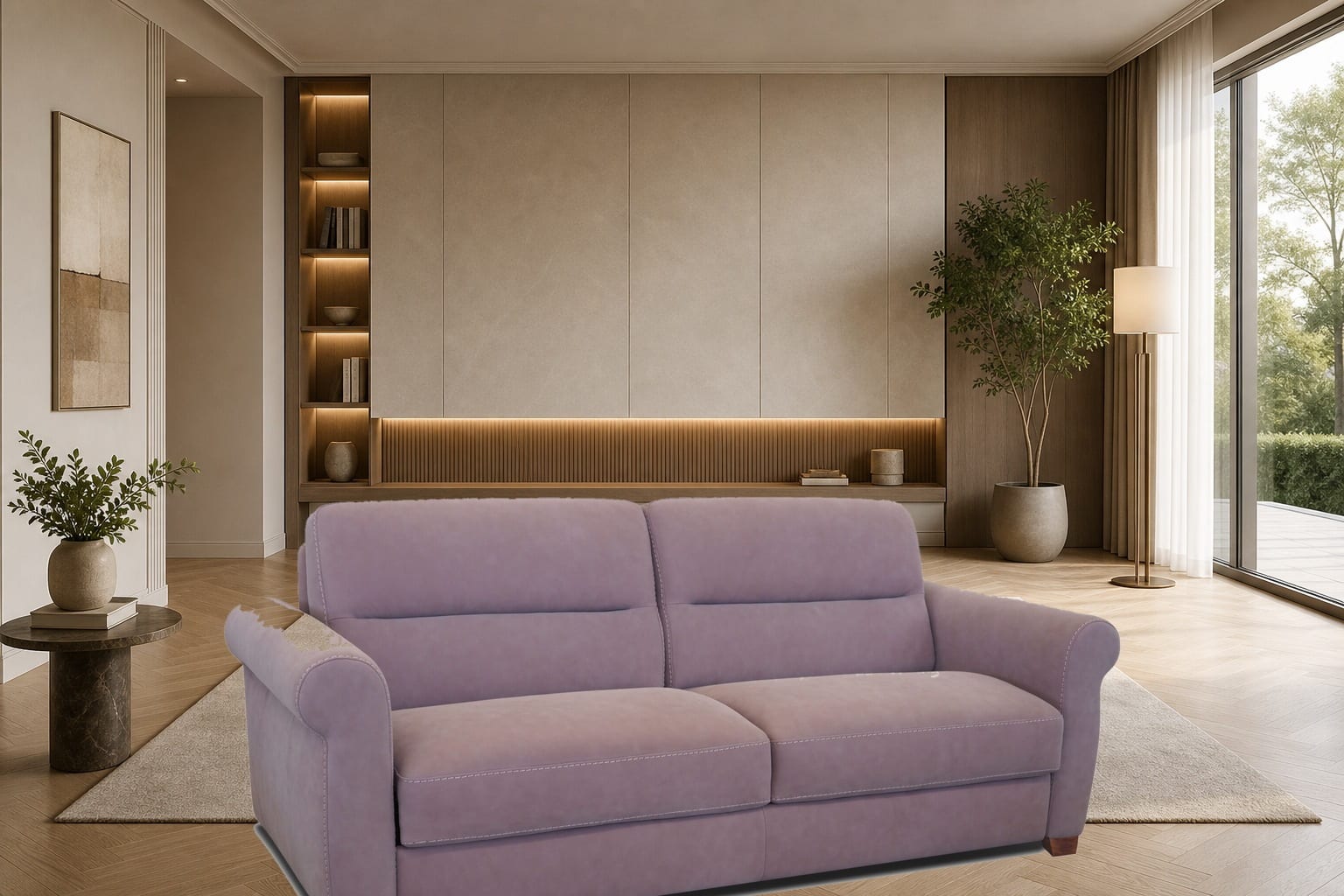 Romina Sleeper Sofa in a styled room