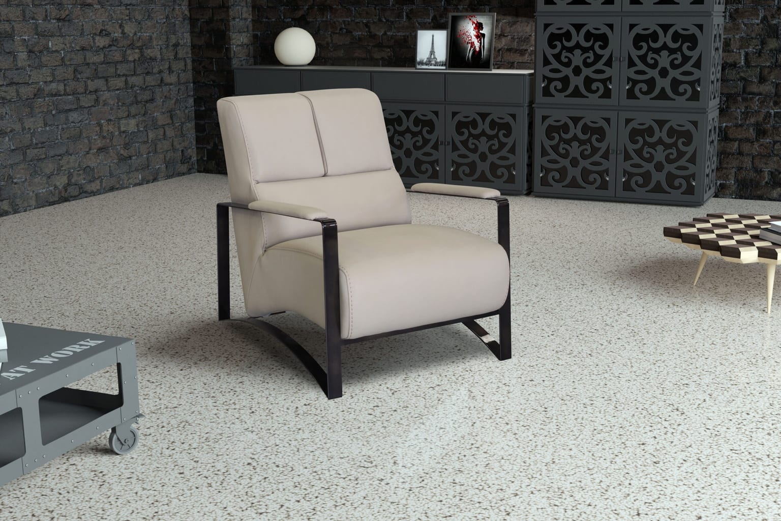 Saturn Armchair in a styled room