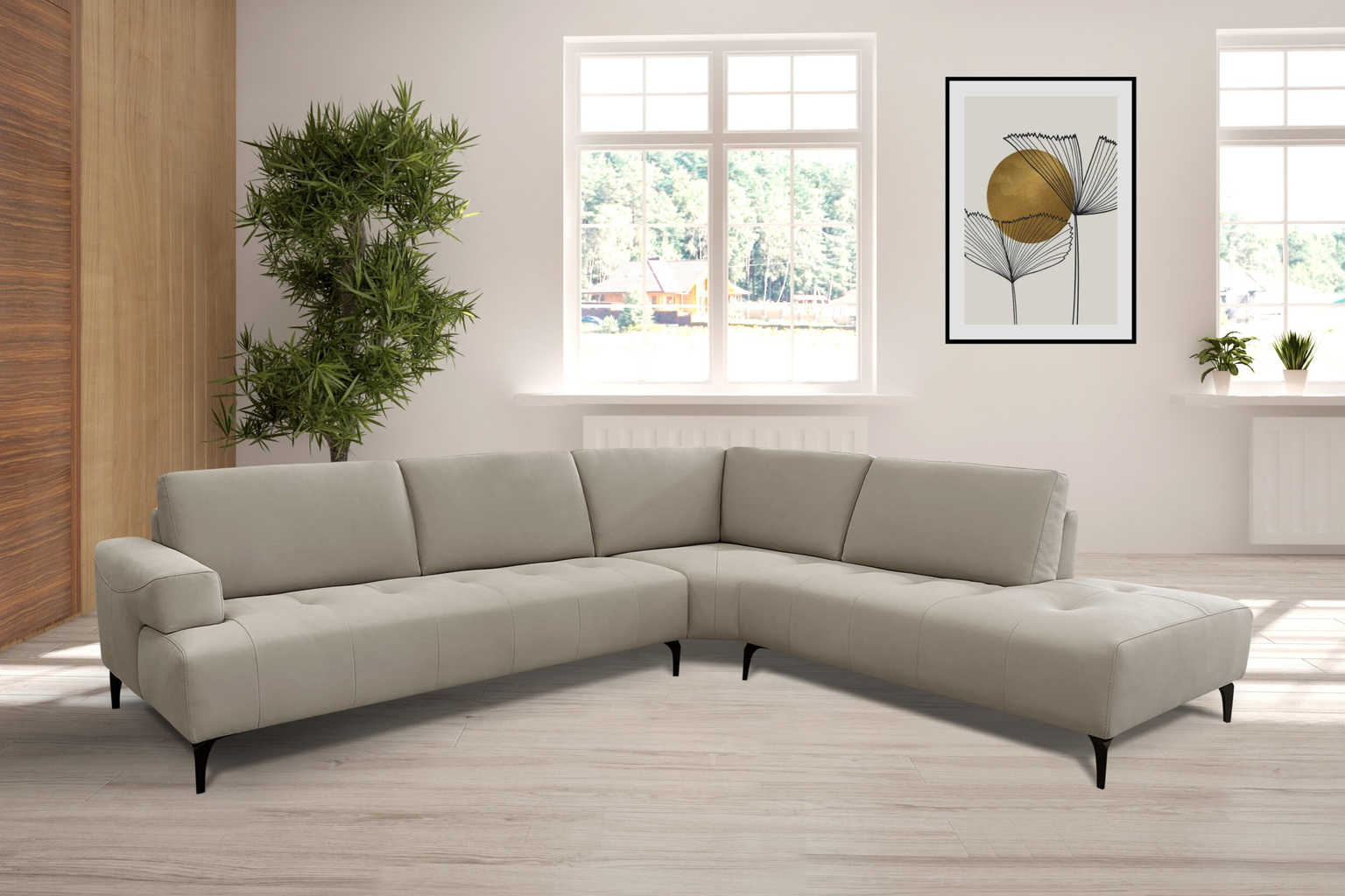Soave Sectional in a styled room