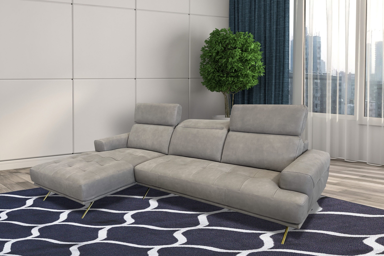 Supreme Sofa Chaise in a styled room