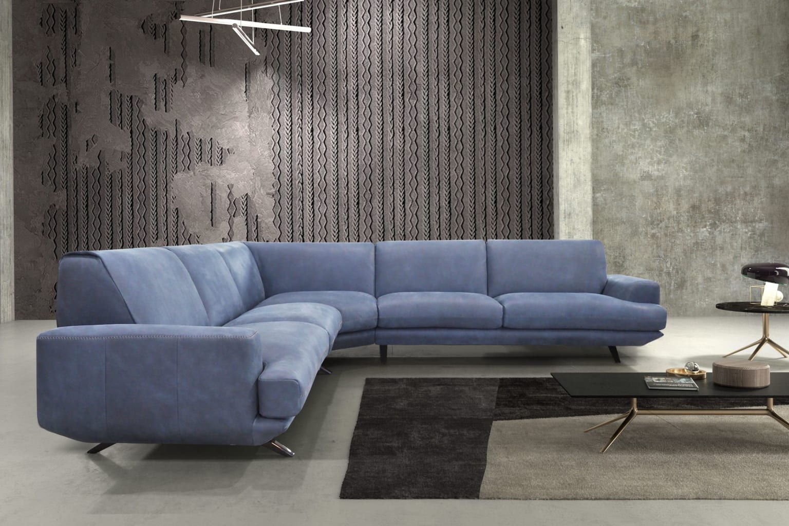 Trendy Sectional in a styled room