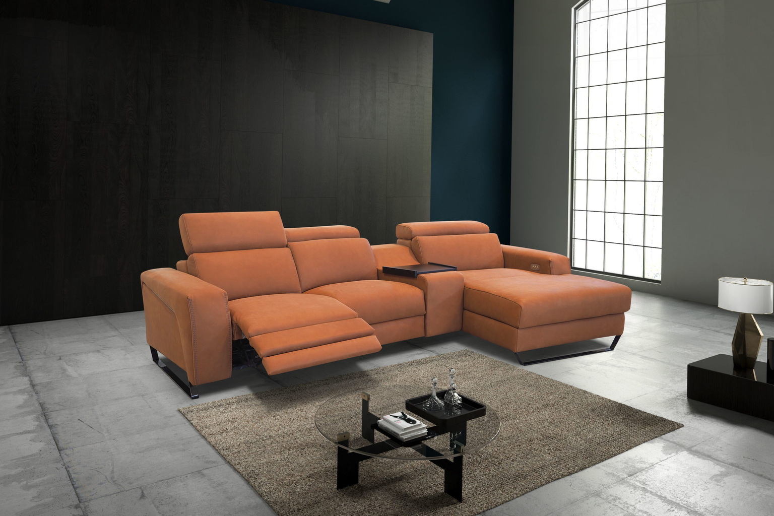 Vogue Sofa Chaise in a styled room