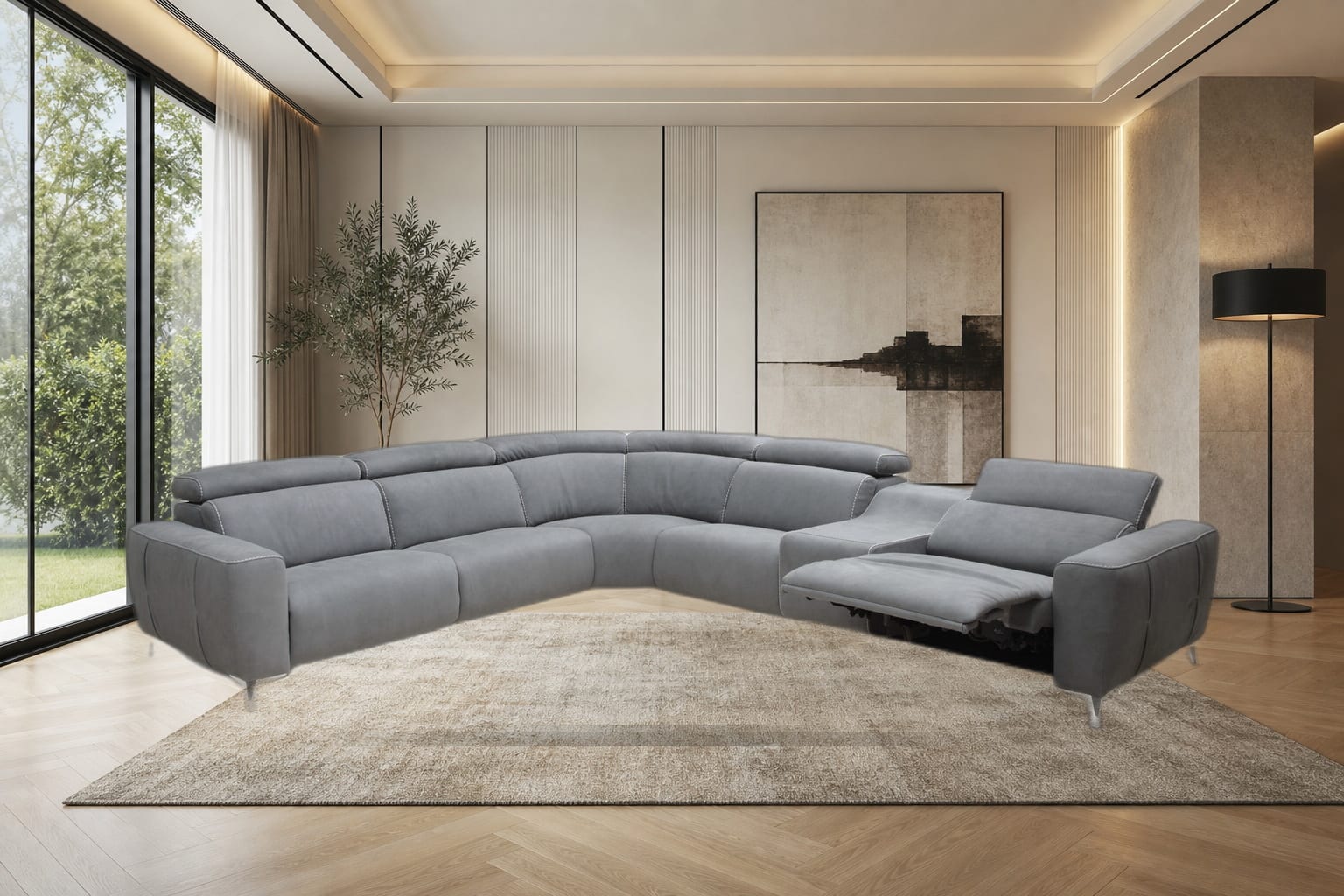 Zeus Sectional in a styled room