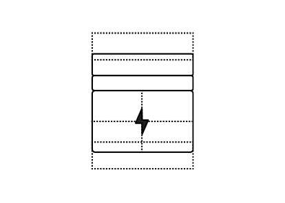 Official Bracci technical drawing for V120 Armless Maxi Chair · Power Headrest.