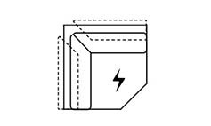 Official Bracci technical drawing for V415 Square Corner · Power Headrest.