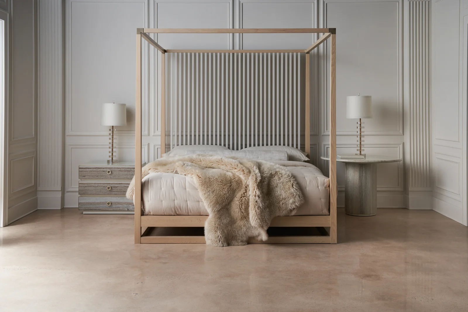 Pinstripe Light Bed - Queen — view 2