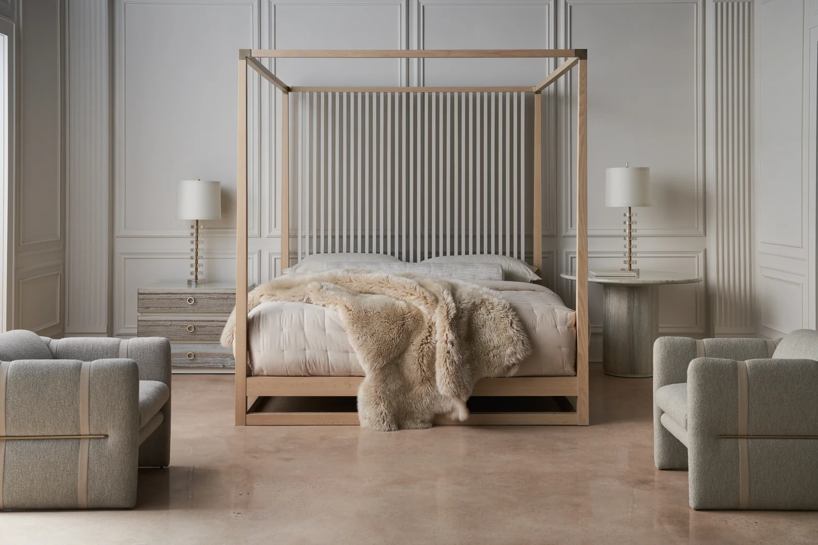 Pinstripe Light Bed - Queen — view 3