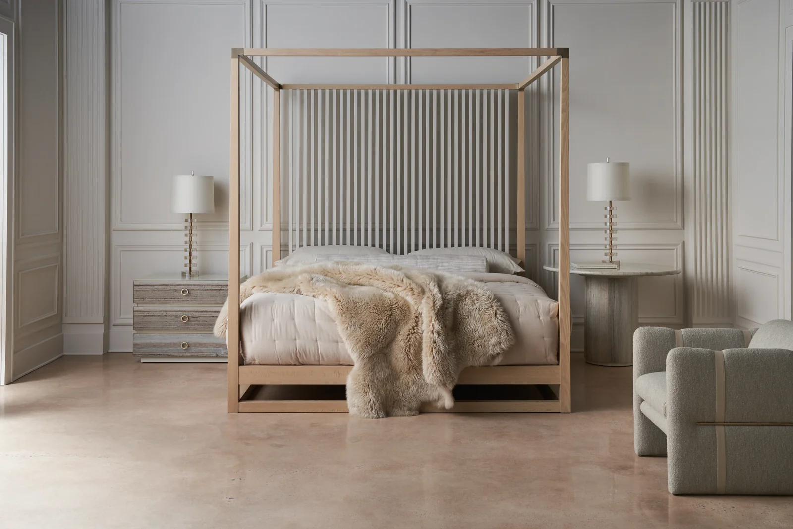 Pinstripe Light Bed - Queen — view 6