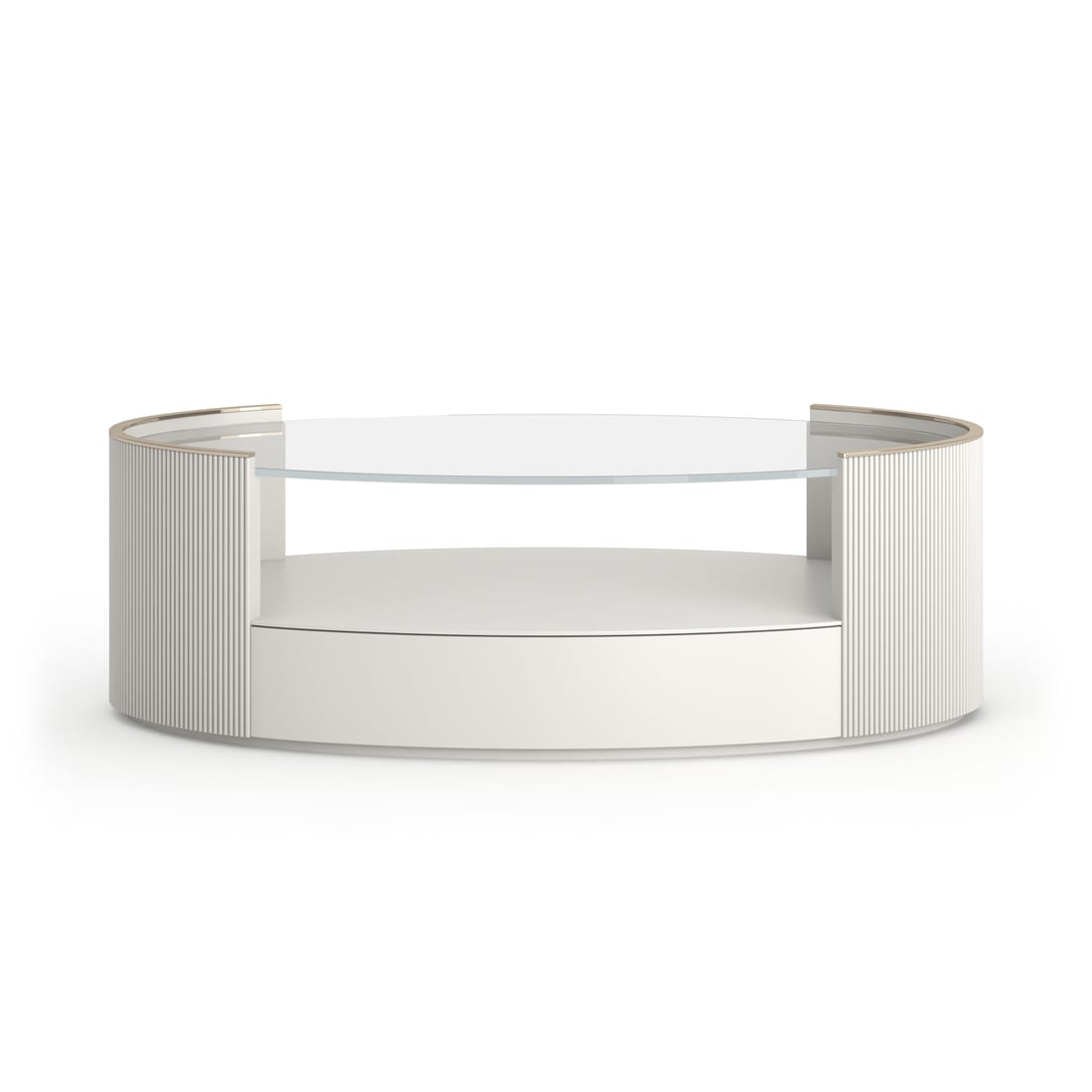 Love Oval Cocktail Table - Matte Pearl