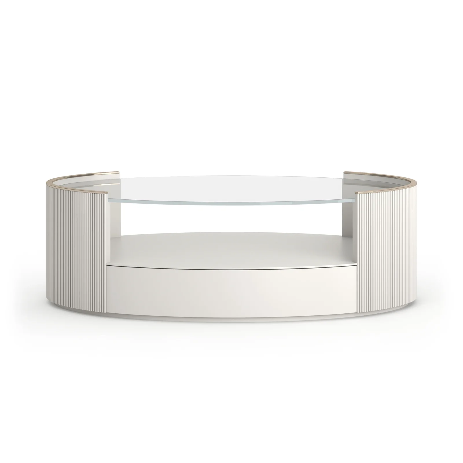Love Oval Cocktail Table - Matte Pearl