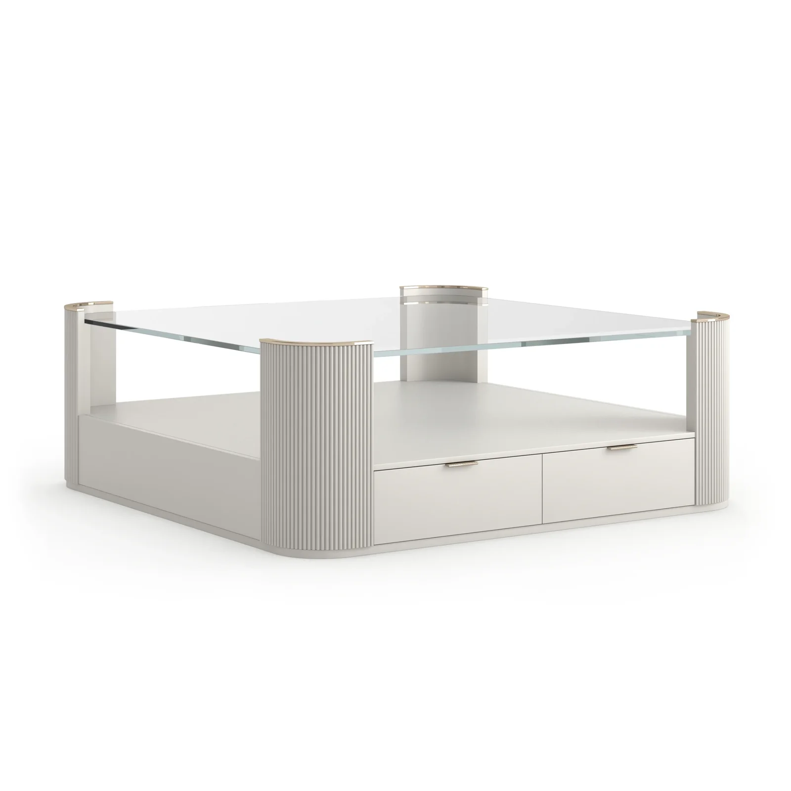 Love Square Cocktail Table - Matte Pearl — view 2