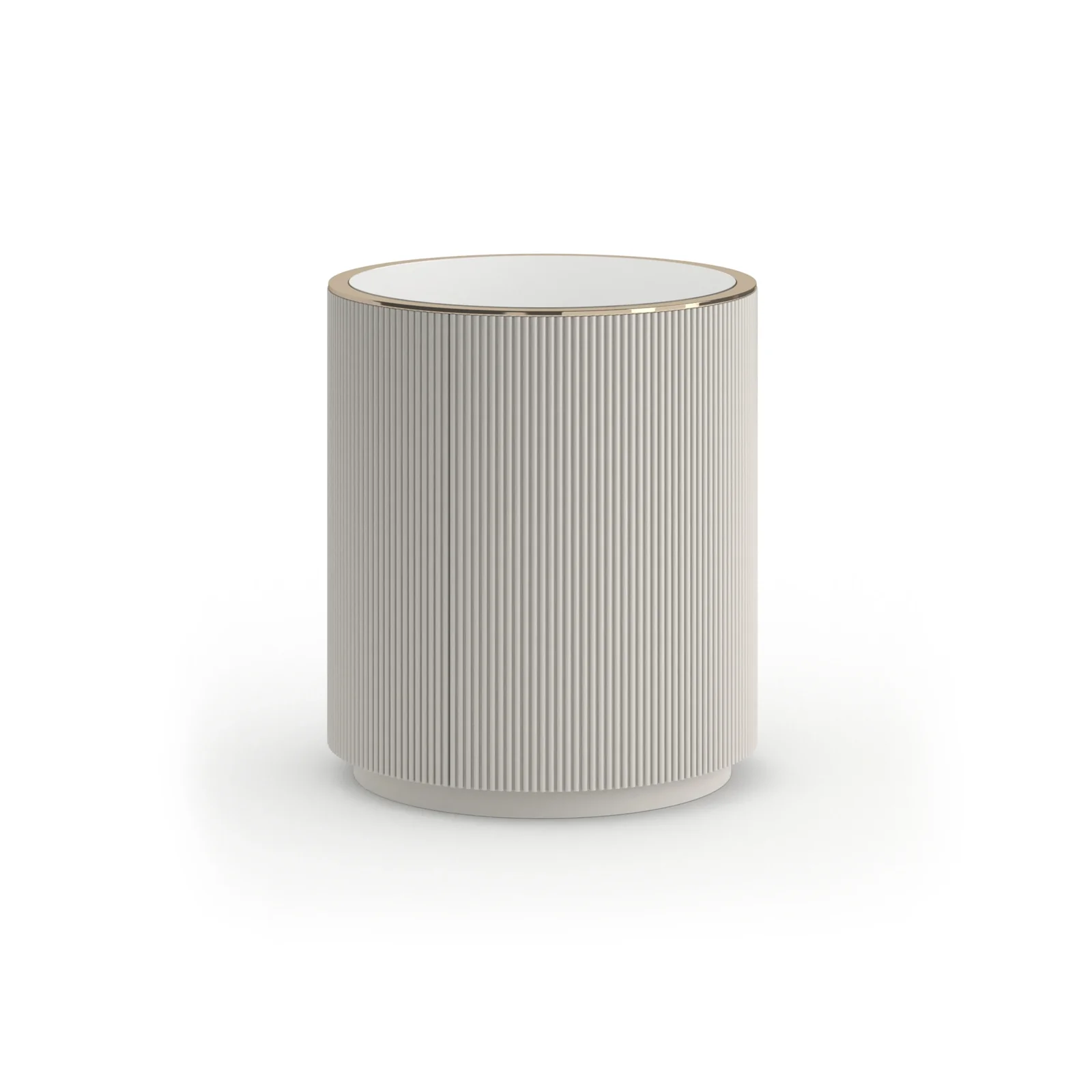 Love Round End Table - Matte Pearl — view 2