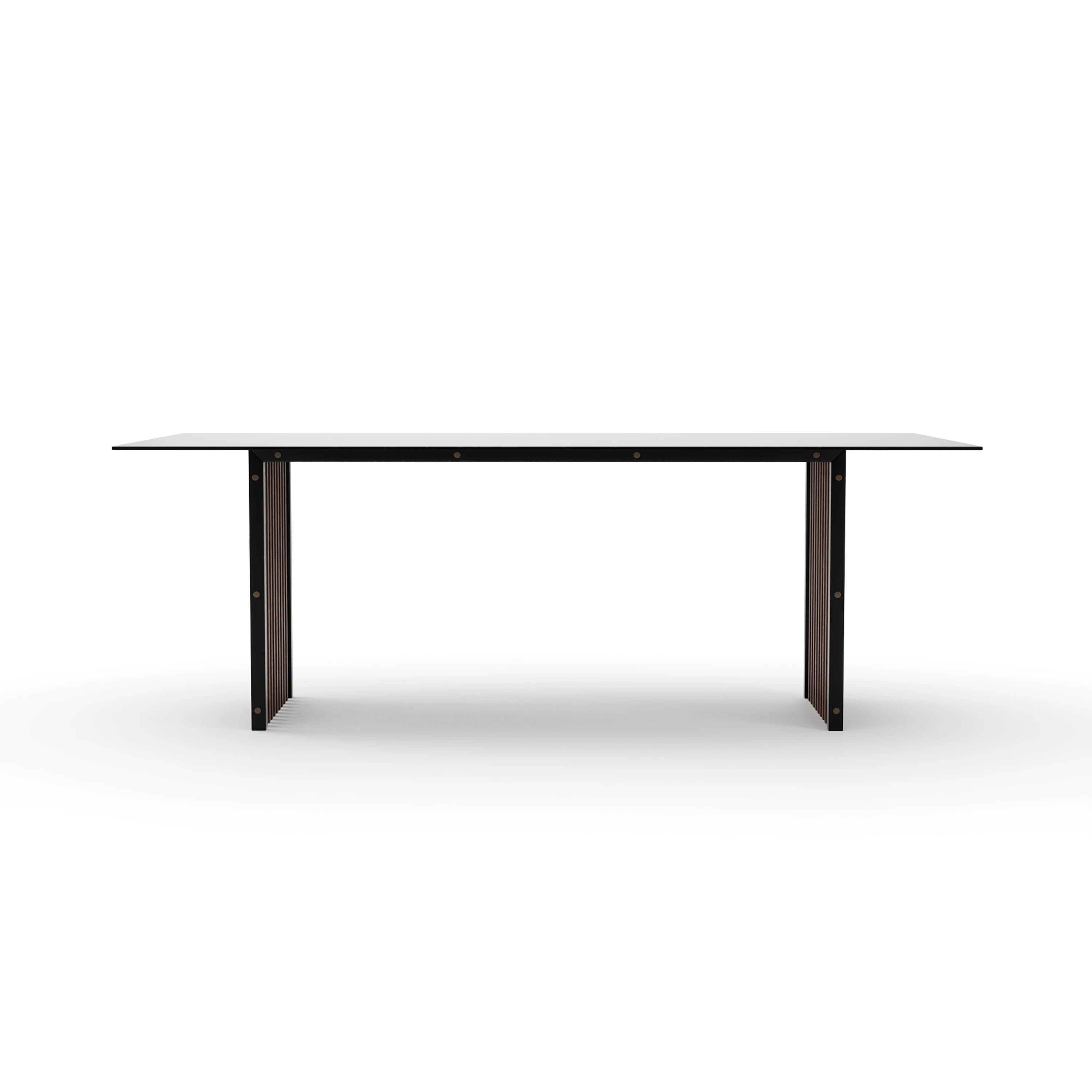 Pinstripe Dark Slatted Dining Table