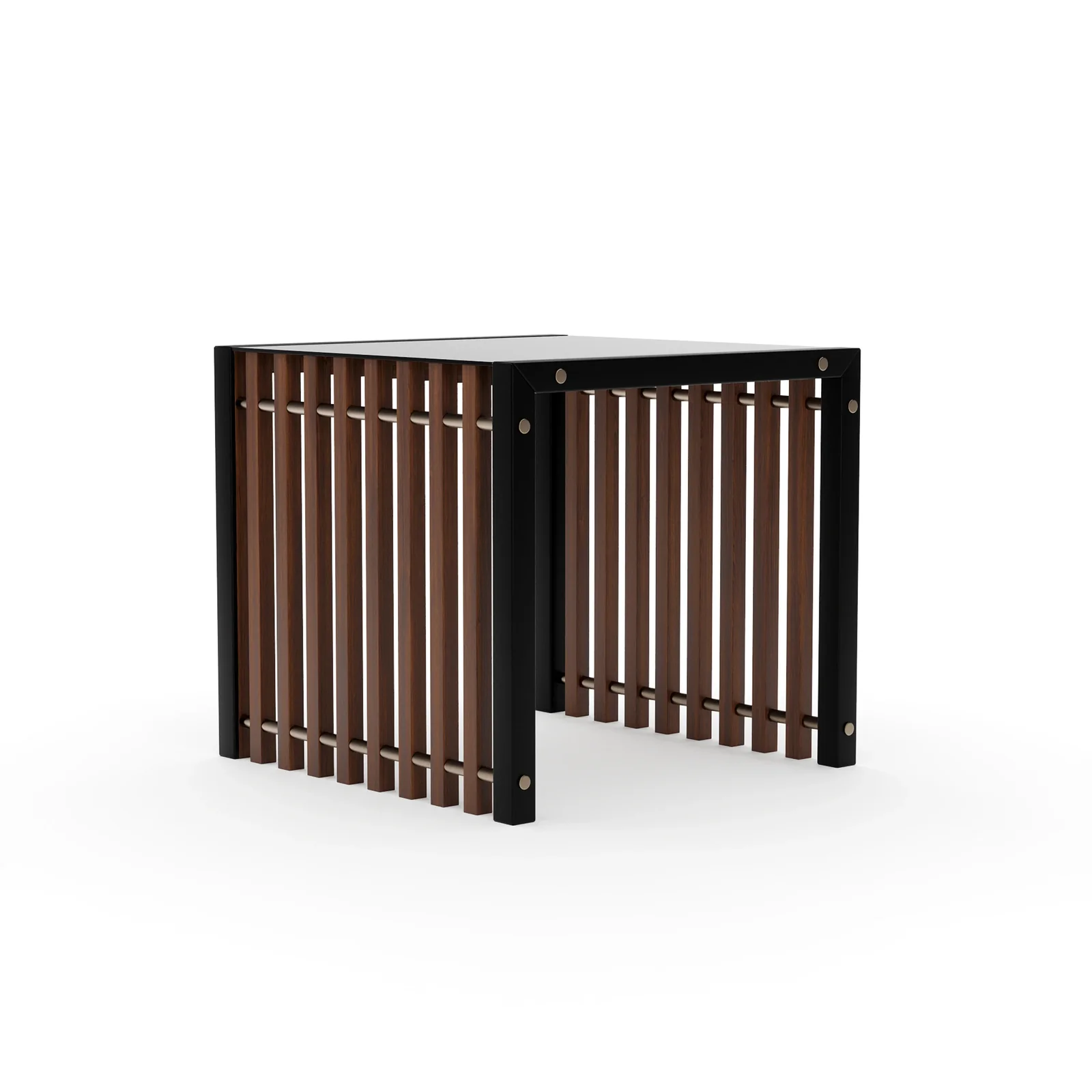 Pinstripe Dark End Table — view 2