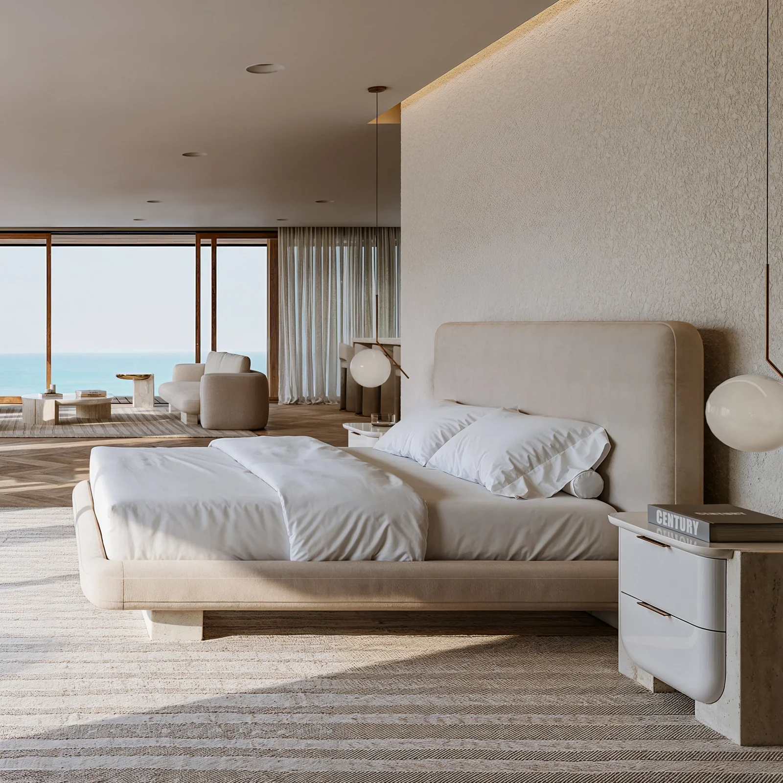 Overlap Uph Qn Bed Ivory — view 2