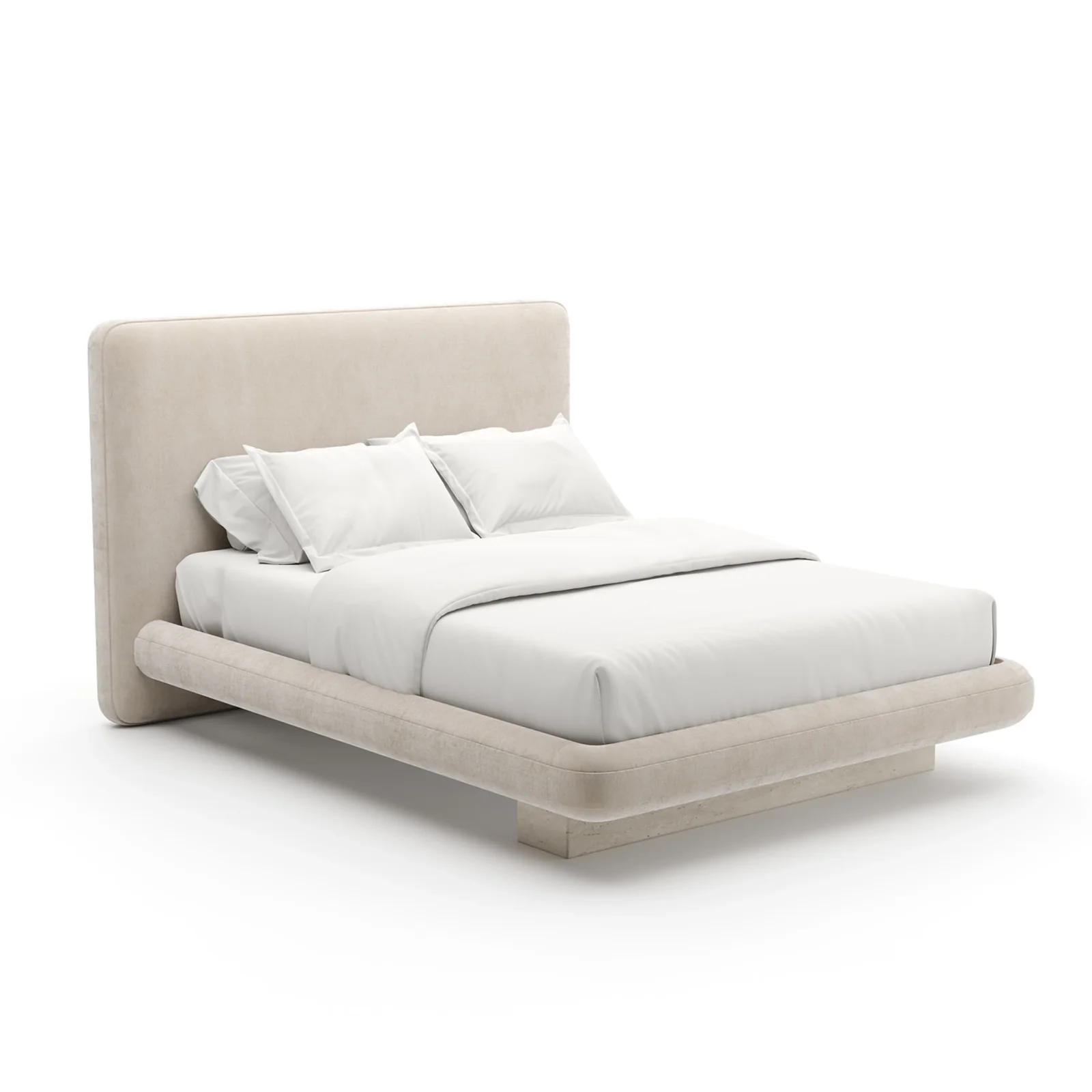 Overlap Uph Qn Bed Ivory — view 3