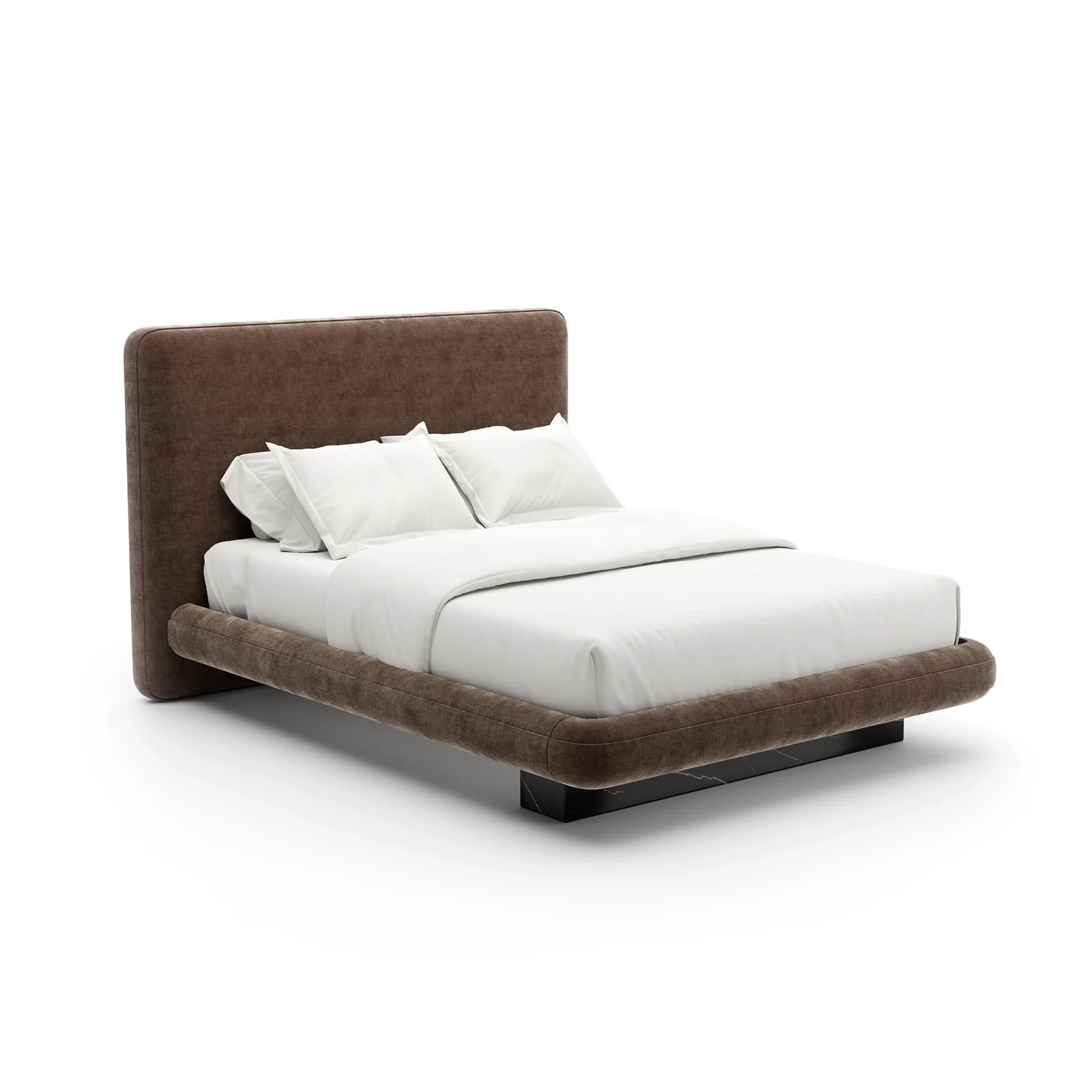 Overlap Uph Qn Bed Dark Taupe — view 2