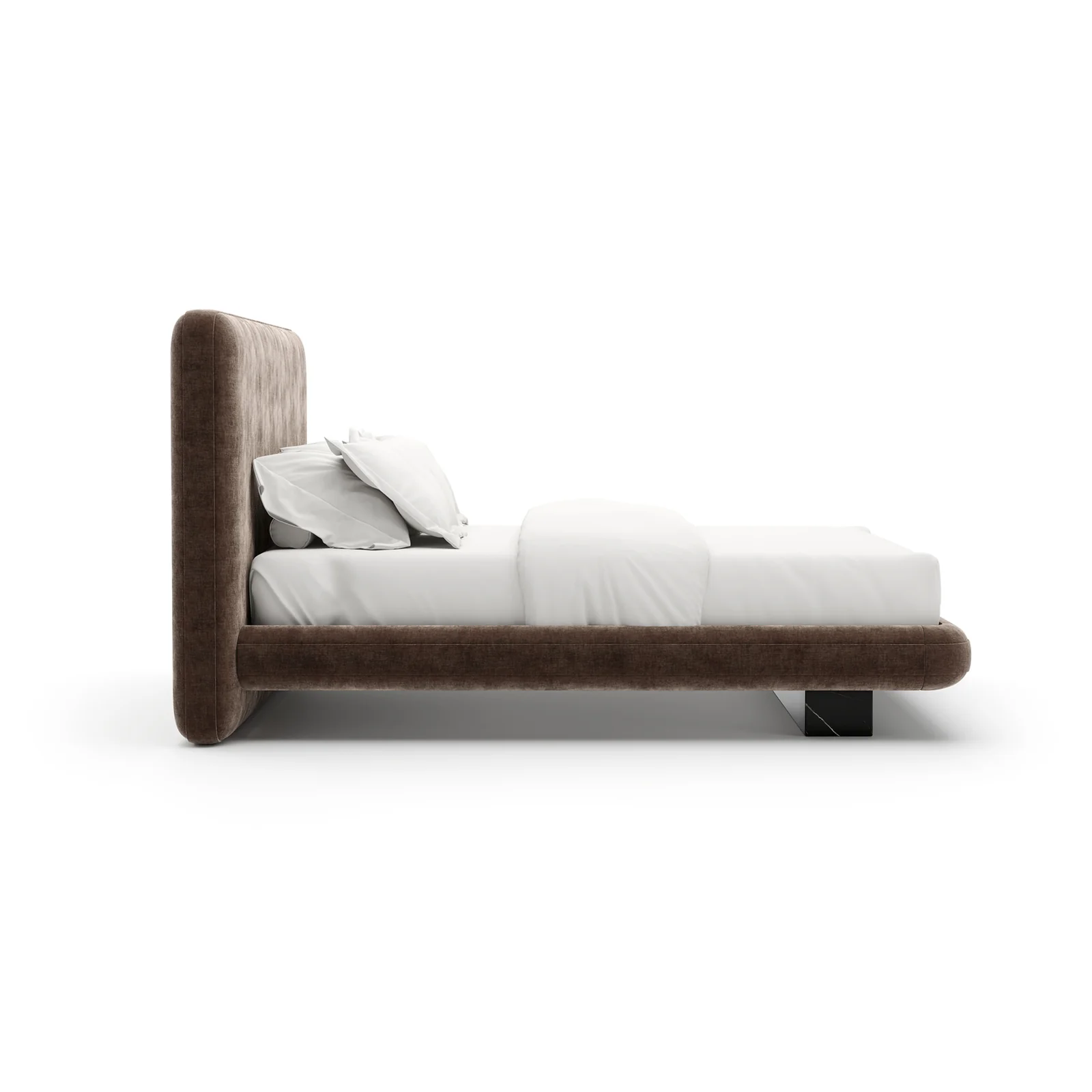 Overlap Uph Qn Bed Dark Taupe — view 3