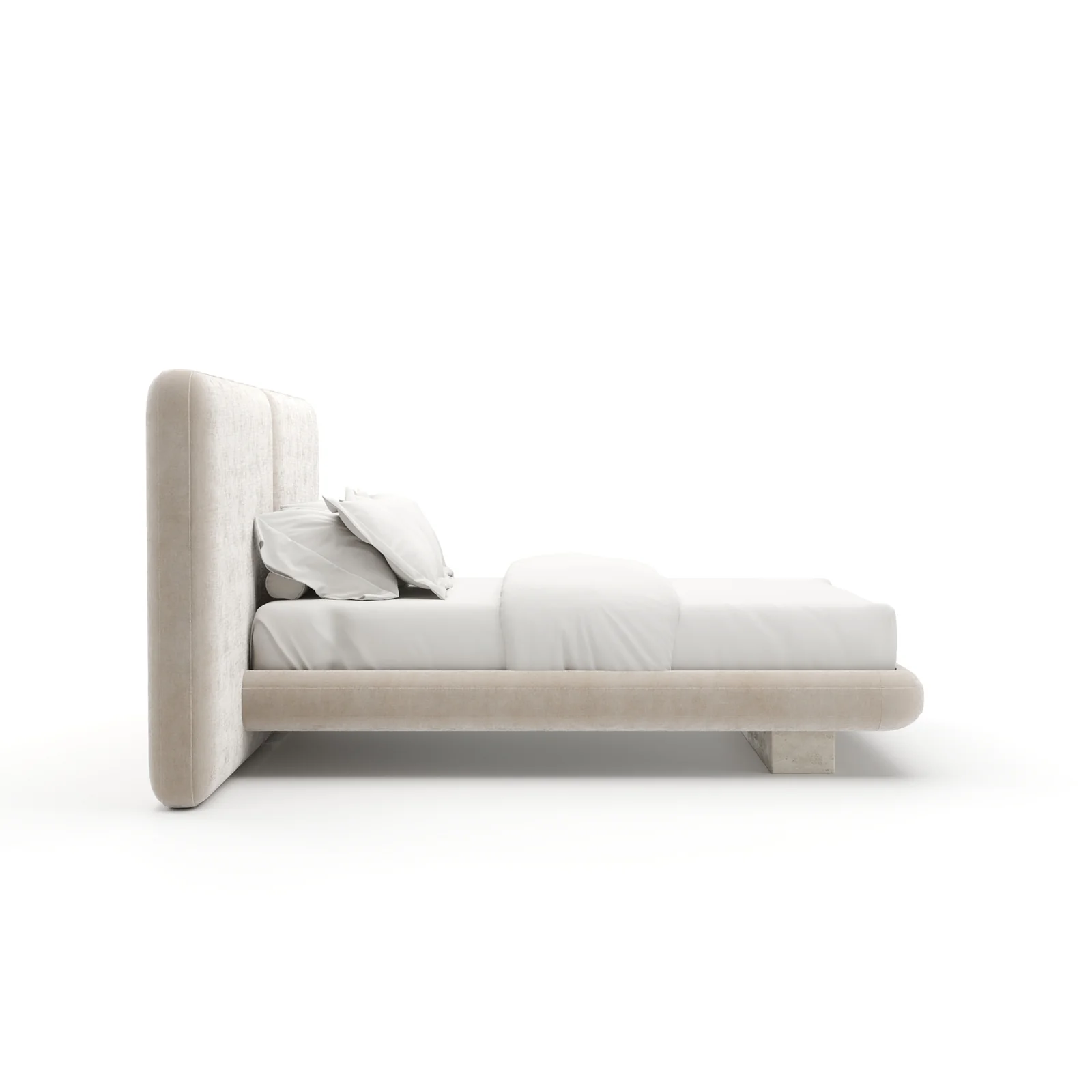 Overlap Uph 2 Panel Qn Bed Ivory — view 3