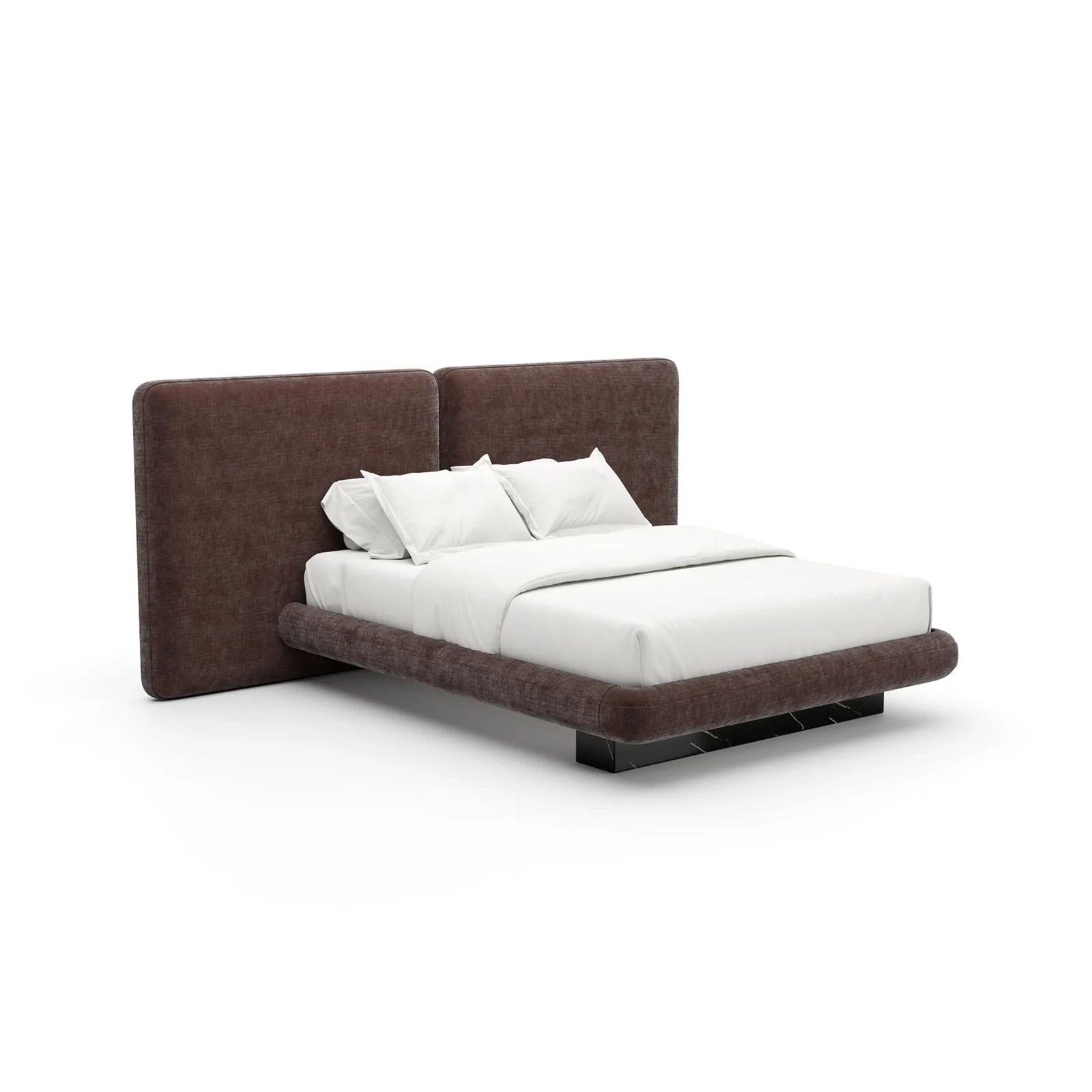 Overlap Uph 2 Pnl Qn Bed Dk Taupe — view 5
