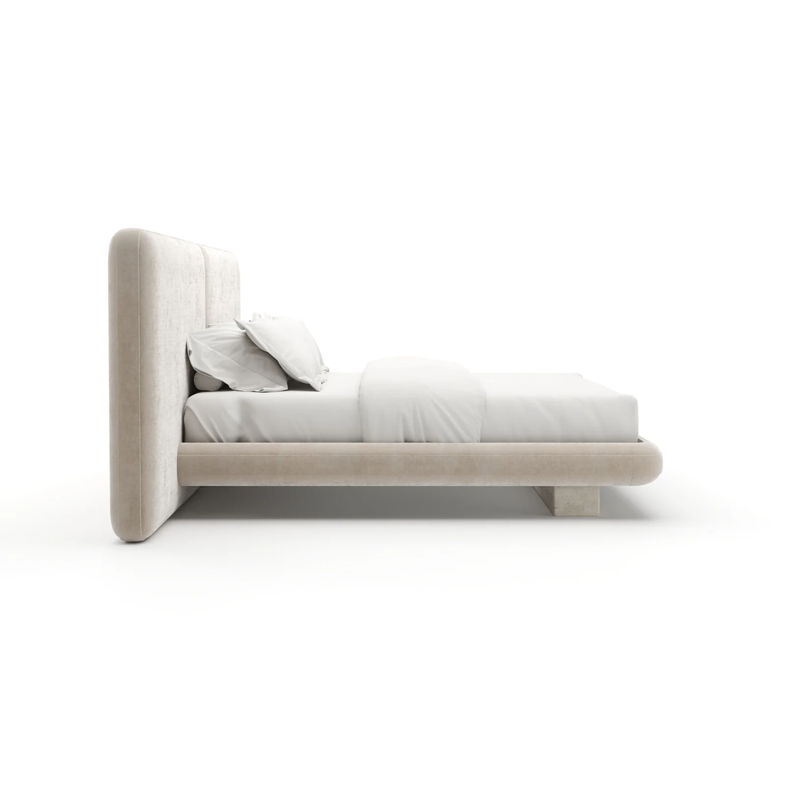 Overlap Uph 2 Panel Kg Bed Ivory — view 3