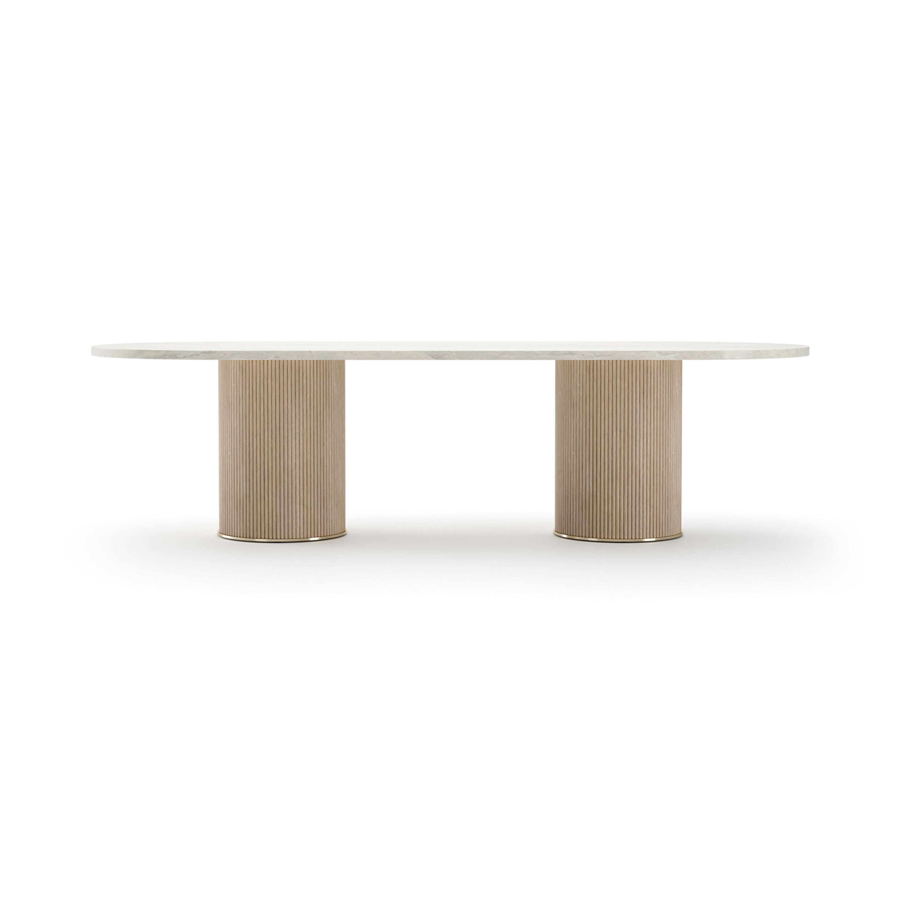 Rhythm Oval Stone Top Dining Tbl