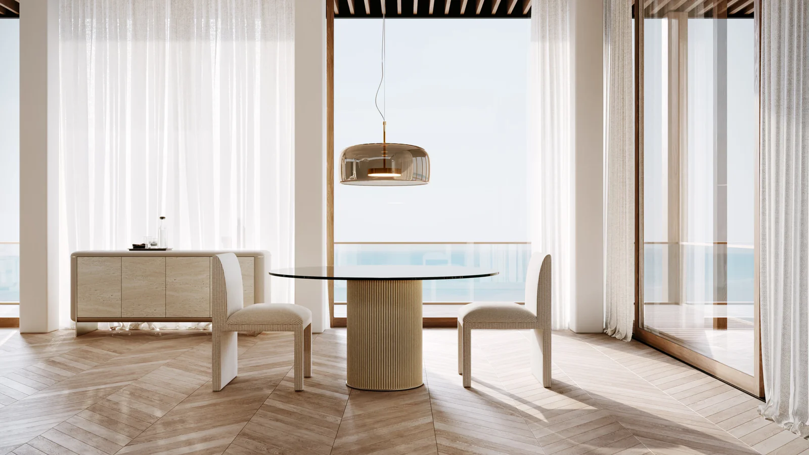 Precipice Uph Dining Chair Oatmeal — view 3